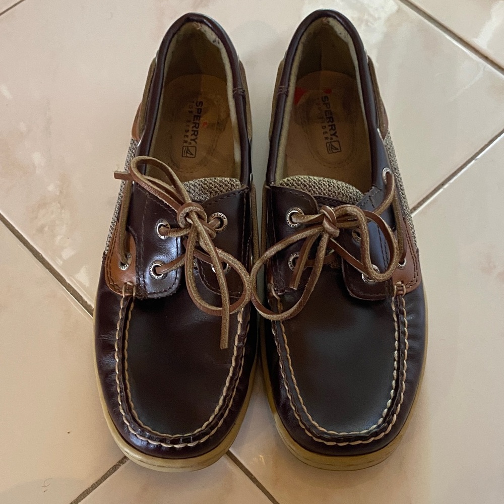 Sperry Women's Dark Brown and Tan Loafers